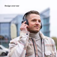 Selencia Casque sans fil Urban Play - Réduction active du bruit (ANC) - Avec étui de rangement - Midnight Black