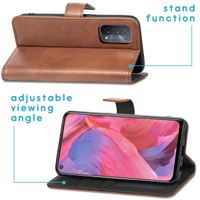 imoshion Étui de télephone portefeuille de luxe Oppo A74 (5G) / A54 (5G) - Marron