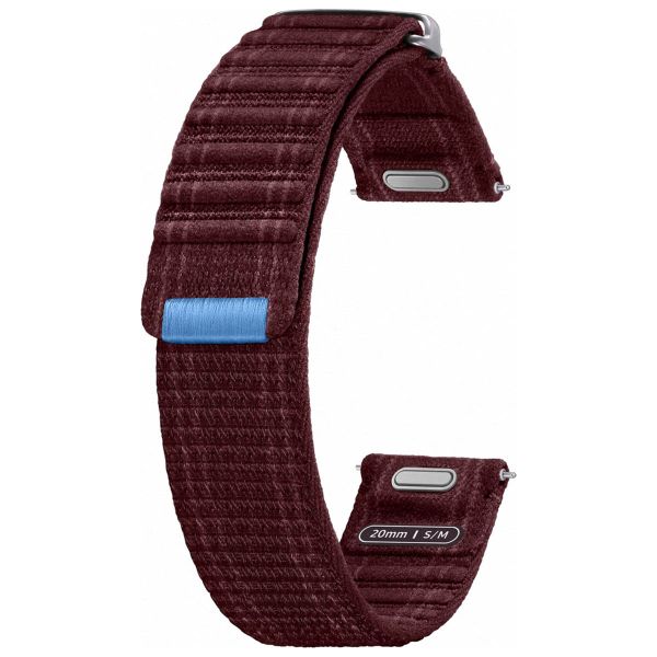 Samsung Bracelet en tissu original Samsung Galaxy Watch 4 / 5 / 6 / 7 / FE (20 mm) - Taille S/M - Burgundy