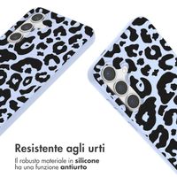 imoshion Coque design en silicone avec cordon Samsung Galaxy S24 Plus - Animal Lila