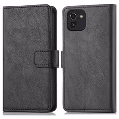 imoshion Étui de télephone portefeuille de luxe Samsung Galaxy A03 - Noir