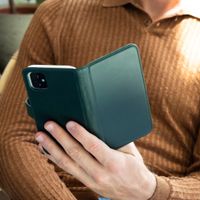 Selencia Étui portefeuille en cuir véritable Samsung Galaxy S20 FE - Vert