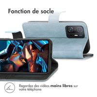 imoshion Étui de télephone portefeuille de luxe Xiaomi Poco X5 Pro 5G - Bleu clair