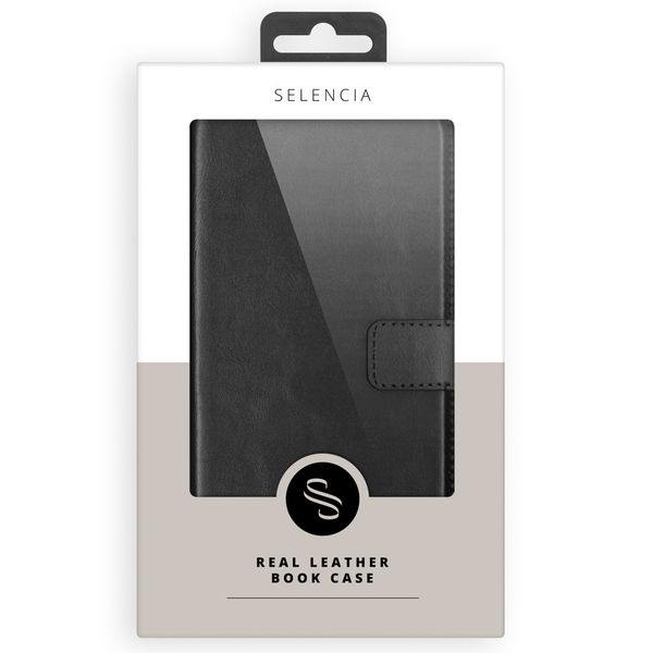 Selencia Étui portefeuille en cuir véritable Apple iPhone 8 Plus / 7 Plus - Noir