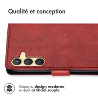 imoshion Étui de télephone portefeuille de luxe Samsung Galaxy S25 / S24 - Rouge