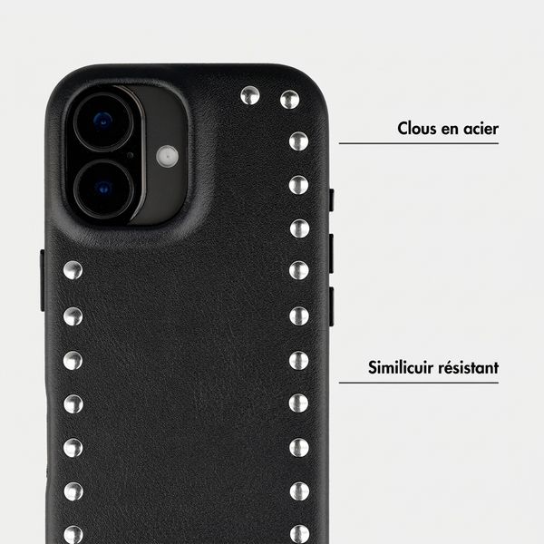 Selencia Coque arrière Studs avec MagSafe Apple iPhone 17 - Velvet Black
