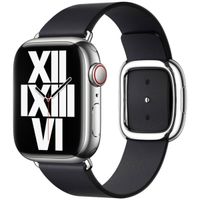 Apple Bracelet Leather Band Modern Buckle Apple Watch | 38/40/41/42 mm - Taille M - Midnight
