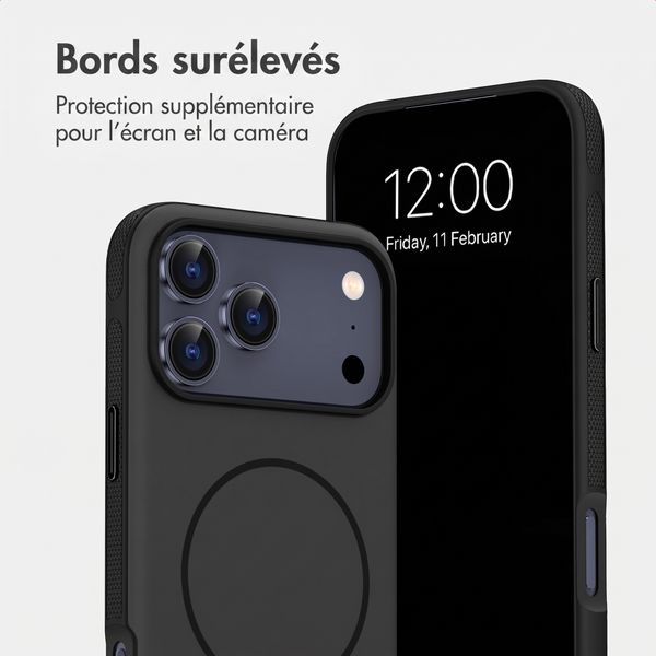 imoshion Coque arrière Color avec Thin MagSafe Ring Apple iPhone 17 Pro Max - Noir