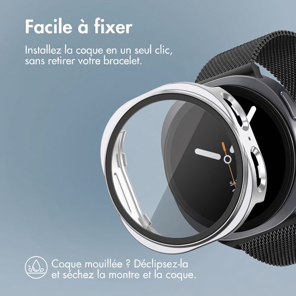 imoshion Coque rigide à couverture complète Samsung Galaxy Watch 8 (40 mm) - Argent