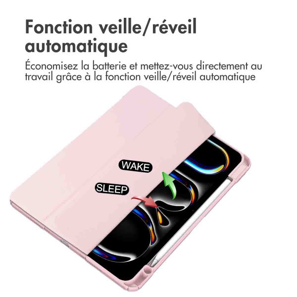 imoshion Coque tablette rigide Trifold Apple iPad Pro 11 (2024) M4 - Rose