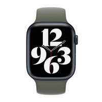 Apple Bracelet Boucle unique en Silicone Apple Watch | 38/40/41/42 mm - Taille 8 - Olive