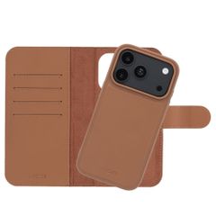 Accezz Coque portefeuille Edge amovible avec MagSafe Apple iPhone 18 Pro / 17 Pro - Marron