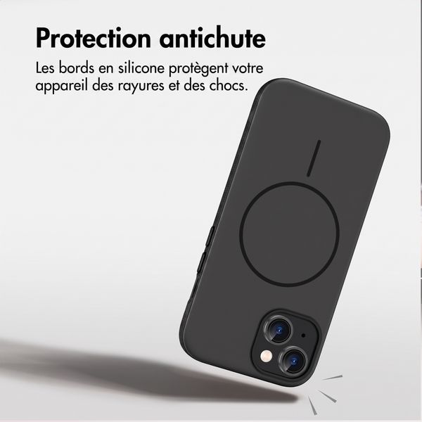 imoshion Coque arrière Color avec Thin MagSafe Ring Apple iPhone 15 - Noir