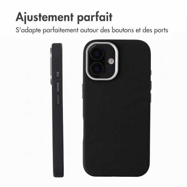 Accezz Coque arrière Mesh avec MagSafe Apple iPhone 16 - Noir
