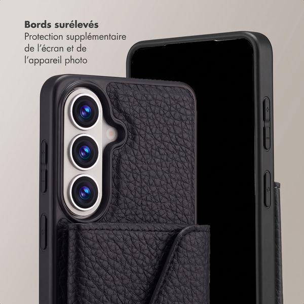 Selencia Coque de télephone Sera avec cordon et porte-cartes enveloppe Samsung Galaxy A27 (5G) - Noir
