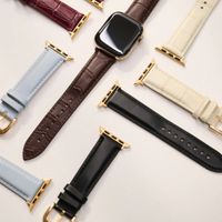 Burga Bracelet en cuir véritable Apple Watch | 38/40/41/42 mm - Don't Text / Gold