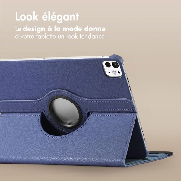 imoshion Coque tablette rotatif à 360° Apple iPad 11 (2025) 11 pouces A16 / iPad 10 (2022) 10.9 pouces - Bleu foncé