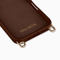 Selencia Coque arrière Rivièra avec MagSafe avec crochets amovibles Apple iPhone 16 - Choco Brown