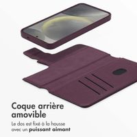 Accezz Étui de télephone portefeuille en cuir 2-en-1 avec MagSafe Samsung Galaxy S25 - Heath Purple