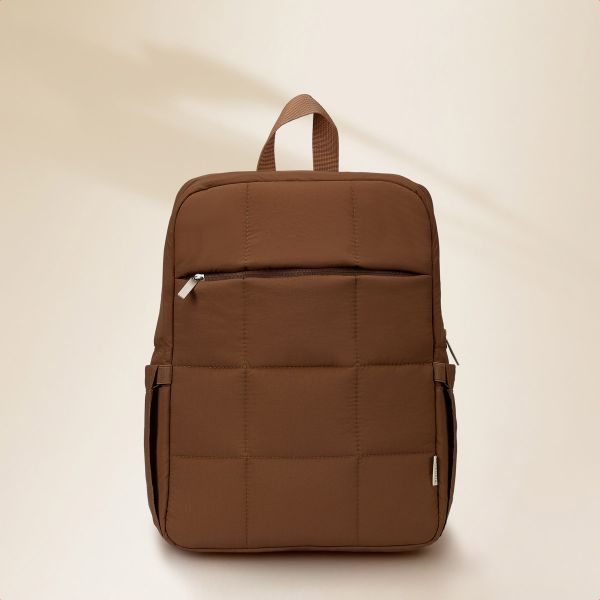 Selencia Sac à dos ordinateur portables Vaya Puffy 16 pouces - Mocha Brown