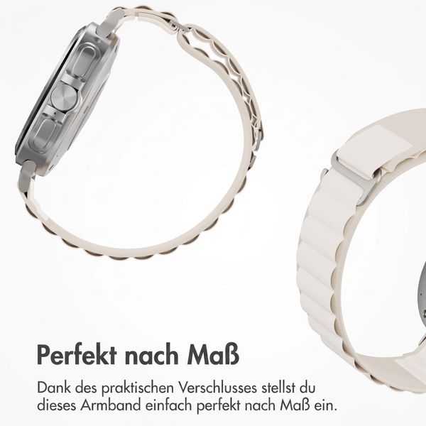 Accezz Bracelet en nylon Alpine Samsung Galaxy Watch Ultra 2 (2026) / Ultra (2024/2025) - Lumière stellaire