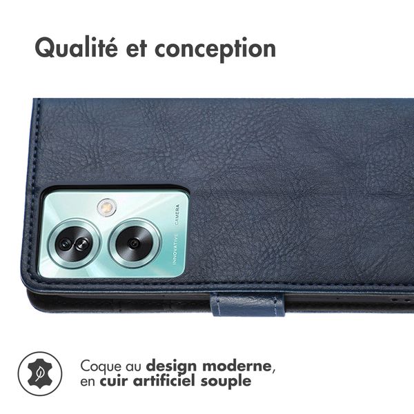 imoshion Étui de télephone portefeuille de luxe OnePlus Nord N30 SE - Bleu foncé