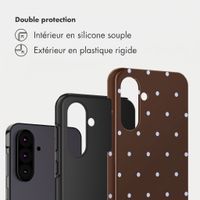 Selencia Coque arrière Vivid Samsung Galaxy A36 / A56 - Happy Dots Chocolate