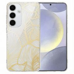 imoshion Coque Design Samsung Galaxy S25 Plus - Golden Leaves Transparent