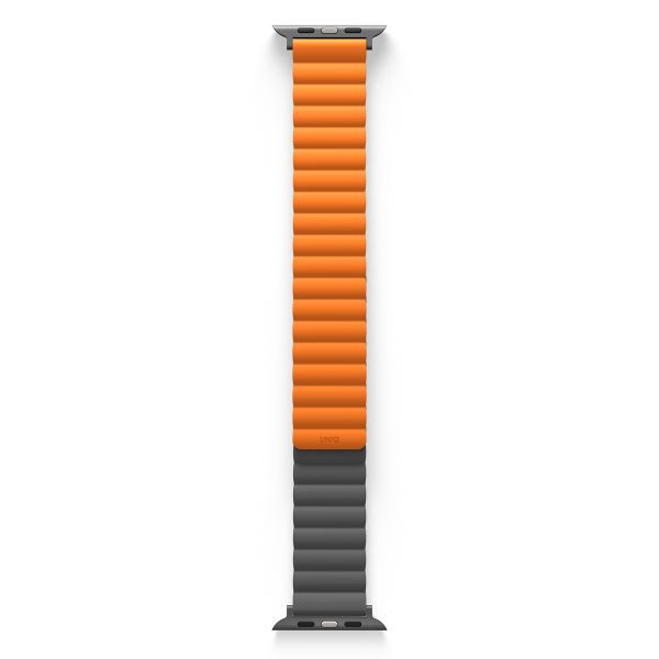Uniq Bracelet Revix réversible Apple Watch | 44/45/46/49 mm - Charcoal (Grey/Orange)