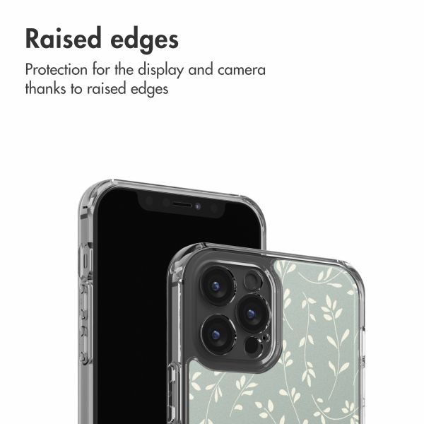 imoshion Coque Design Apple iPhone 12 (Pro) - Smoke Green Flowers