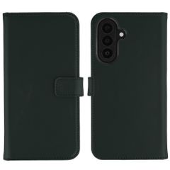 Selencia Étui portefeuille en cuir véritable Samsung Galaxy A27 (5G) - Vert