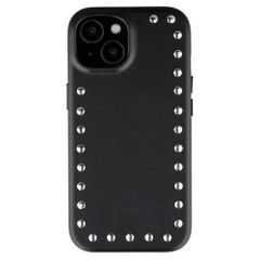 Selencia Coque arrière Studs avec MagSafe Apple iPhone 15 - Velvet Black