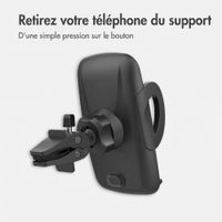 imoshion Support de téléphone pour voiture - Universel - Réglable - Grille de ventilation - Noir