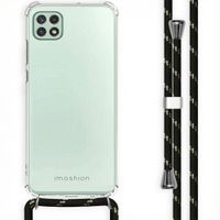 imoshion Coque arrière transparente avec cordon Samsung Galaxy A22 (5G) - Noir & Doré