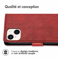 imoshion Étui de télephone portefeuille de luxe Apple iPhone 15 - Rouge