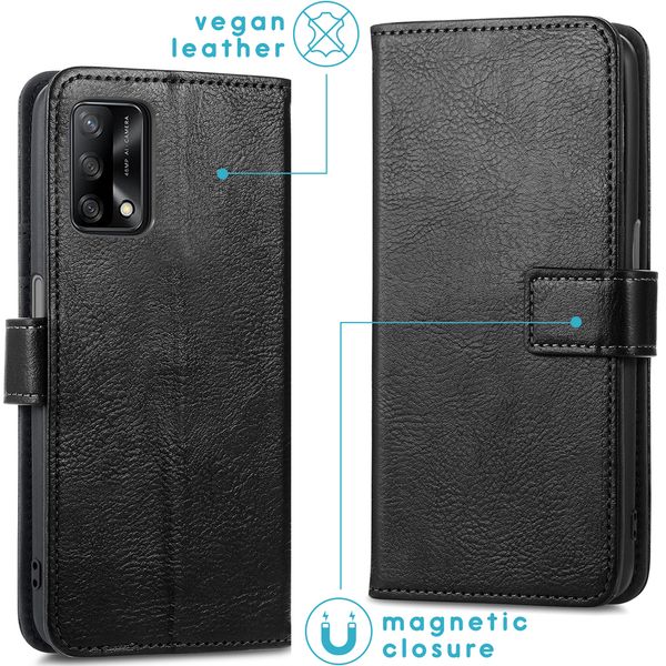 imoshion Étui de télephone portefeuille de luxe Oppo A74 (4G) - Noir