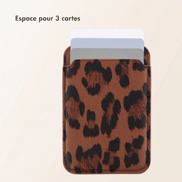 Selencia Porte-cartes Sabi avec MagSafe - Mocha Brown
