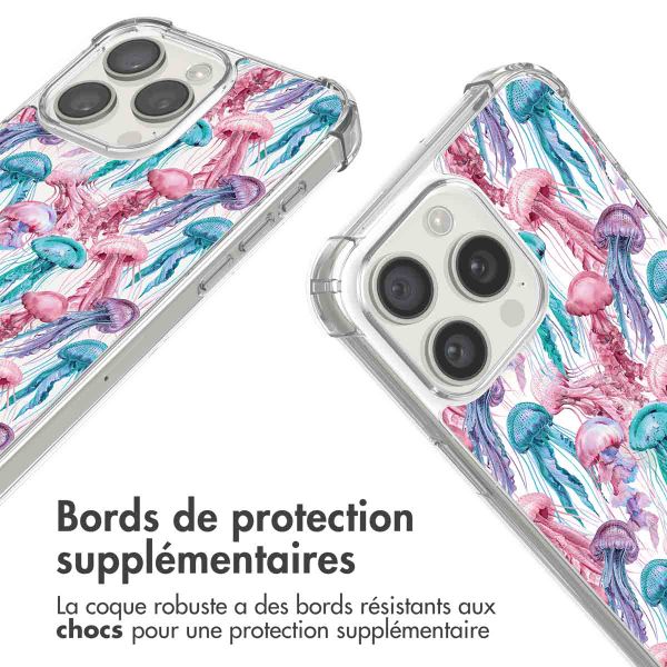 imoshion Coque Design avec cordon Apple iPhone 15 Pro Max - Jellyfish Watercolor