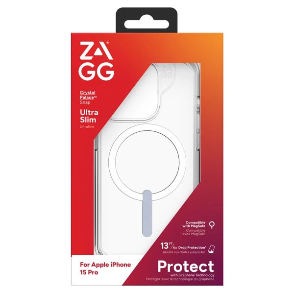 ZAGG Coque Crystal Palace Snap MagSafe Apple iPhone 15 Pro - Clear