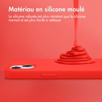 Accezz Coque Liquid Silicone avec MagSafe Apple iPhone 15 Plus - Rouge