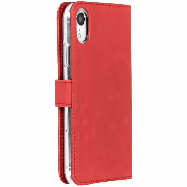 Selencia Étui portefeuille en cuir véritable Apple iPhone Xr - Rouge