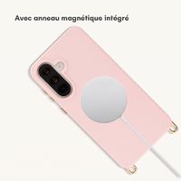 Selencia Coque arrière Rivièra avec MagSafe avec crochets amovibles Samsung Galaxy A36 / A56 - Sorbet Pink