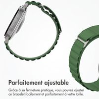 Accezz Bracelet en nylon Alpine Samsung Galaxy Watch 9 (40/44mm) / Watch 8 (40/44mm) / Classic (46mm) - Olive Green