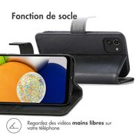 imoshion Étui de télephone portefeuille de luxe Samsung Galaxy A03 - Noir