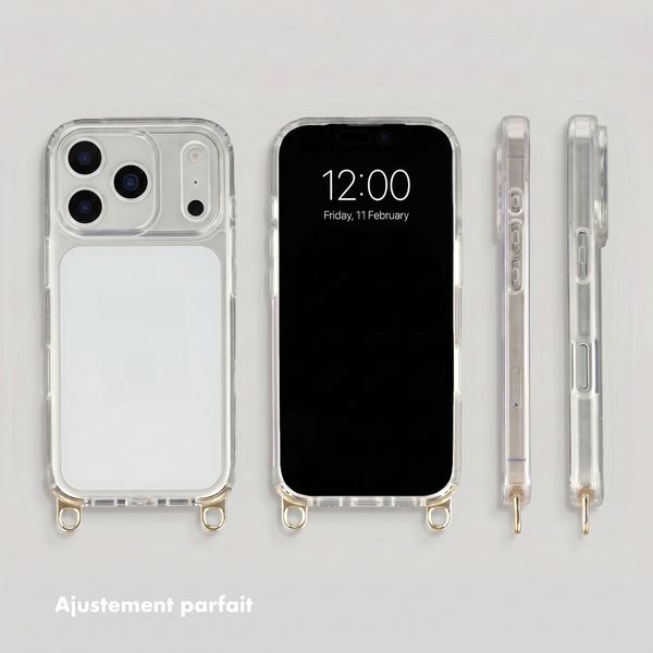 Selencia Coque arrière avec crochets amovibles Apple iPhone 18 Pro Max / 17 Pro Max - Transparent