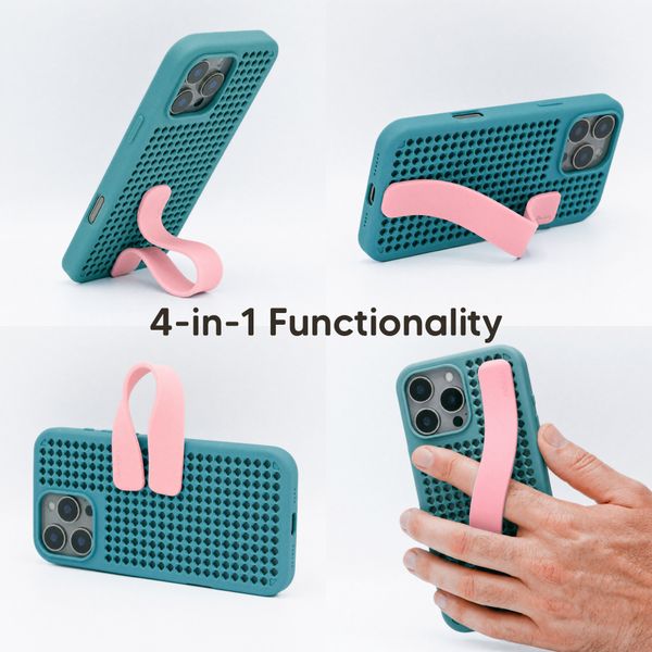 Callbuddy Coque avec strap Apple iPhone 16 Pro Max - Miami Vice