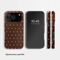 Selencia Coque arrière Vivid Apple iPhone 17 Pro Max - Happy Dots Chocolate