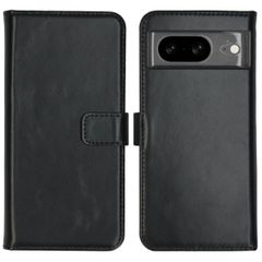 Selencia Étui portefeuille en cuir véritable Google Pixel 8 - Noir
