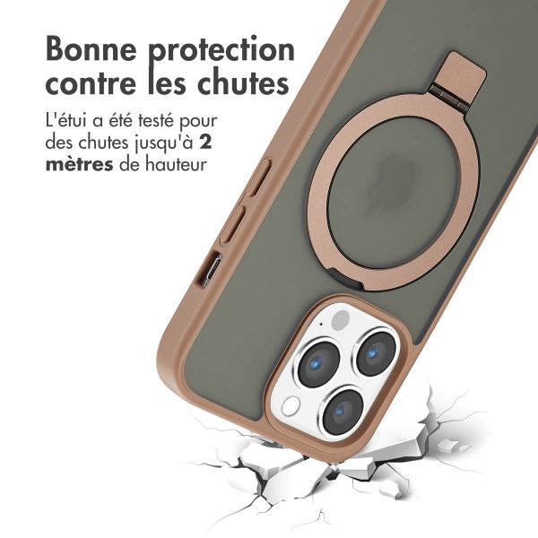 Accezz Coque Ring Stand avec MagSafe Apple iPhone 13 Pro - Marron