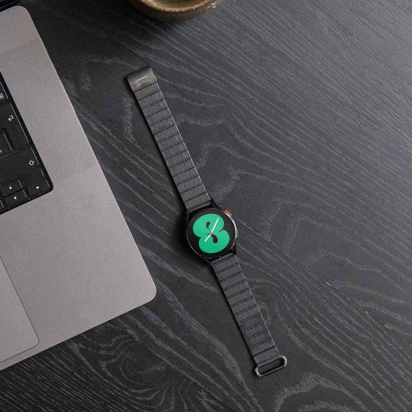 imoshion Bracelet en cuir magnétique Samsung Galaxy Watch 7 40/44 mm - Noir